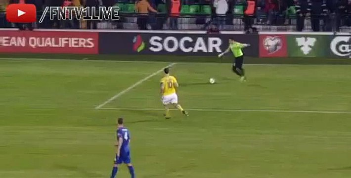 Zlatan Ibrahimovic Scores Incredible Goal For Sweden From Moldova Goalkeeper s Goal Kick