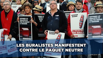 Video herunterladen: Les buralistes manifestent contre le paquet neutre