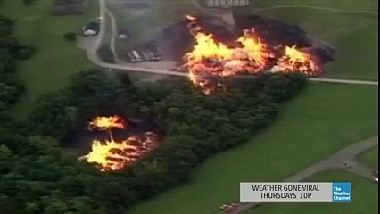 3 millions de litre de whisky créent une tornade enflammée dans un lac