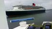 Queen Mary leaving Southampton Aug 2008. Sounds horn.