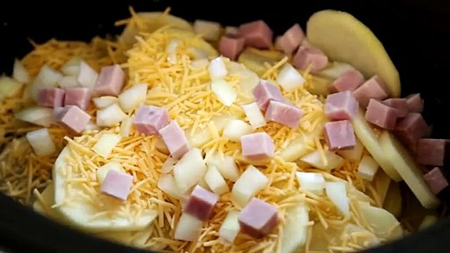 Ham Recipes How to Make Slow Cooker Scalloped Potatoes with Ham