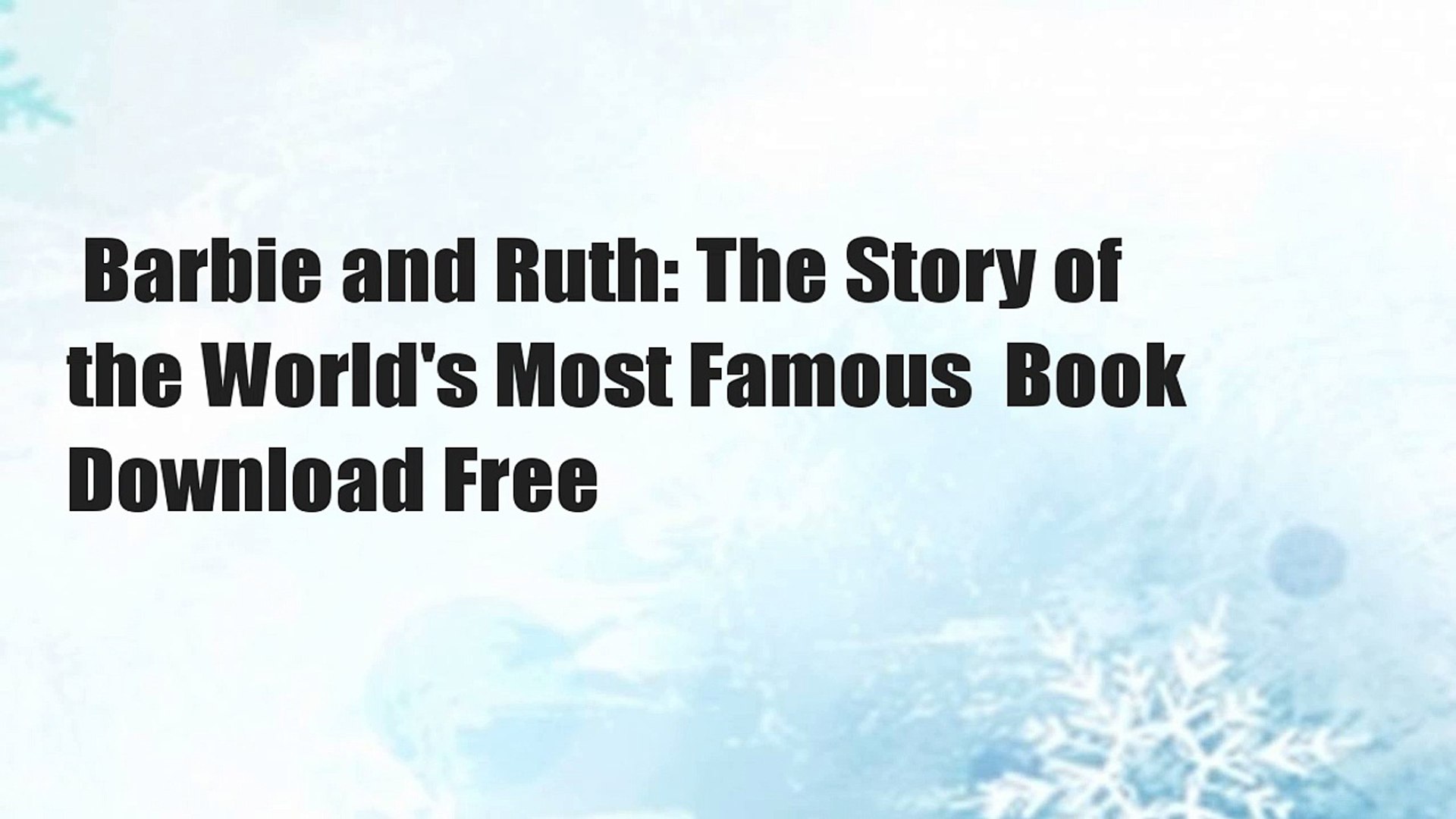 barbie and ruth book