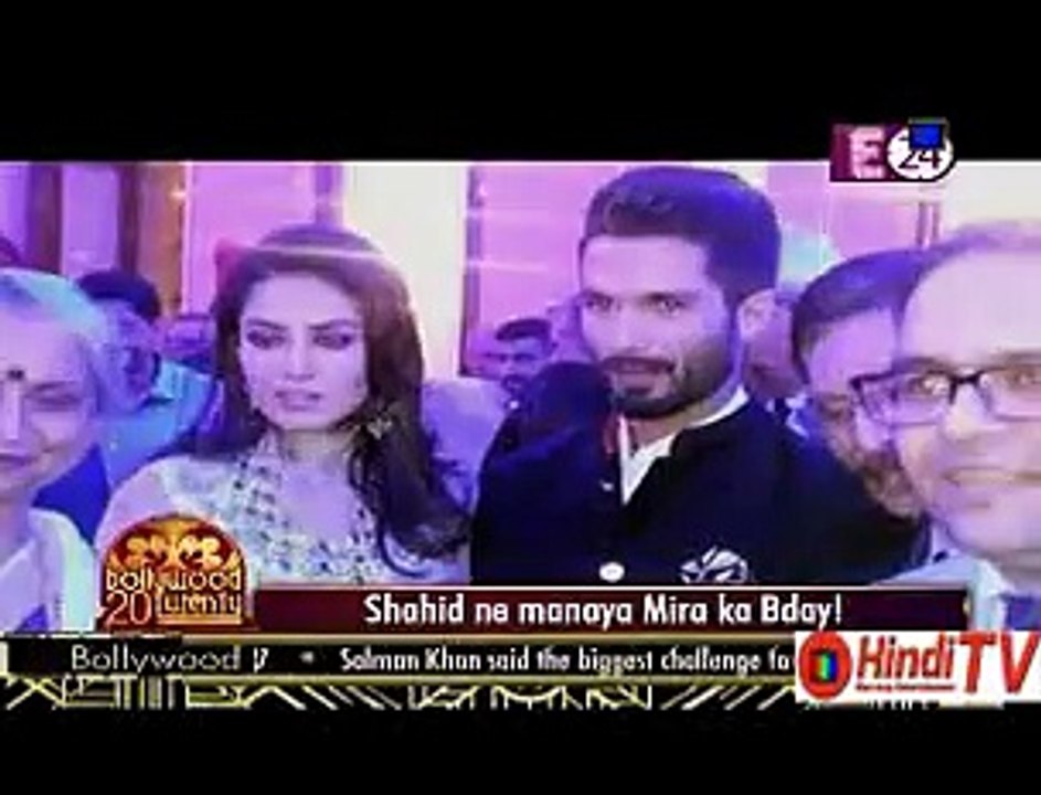 Shahid Ne Manaya Mira Ka Birthday 8th September 2015 Hindi-Tv.Com