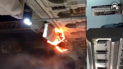 Fire!! in Masjid Al-Haram 18th Ramadan 2015