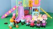 Peppa Pig Park Playground Candy Cat Birthday Party Play Doh Muddy Puddles DisneyCarToys