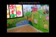 Play and Preschool Cartoon theme wall painting undertaken Mumbai