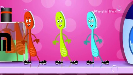 My Tooth Brush   English Nursery Rhymes   Cartoon Animated Rhymes For Kids
