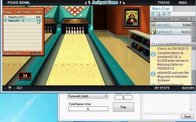 Pogo Bowl Cheat - unlimited perfect games