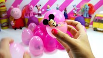 Peppa Pig Play doh Surprise Eggs Frozen Cars 2 Mickey Mouse Barbie Doc Mcstuffins Sofia toy