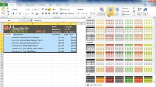 Excel 2010: Formatting Tables