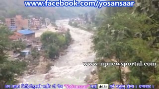 Kaligandaki first wave of landslide flood