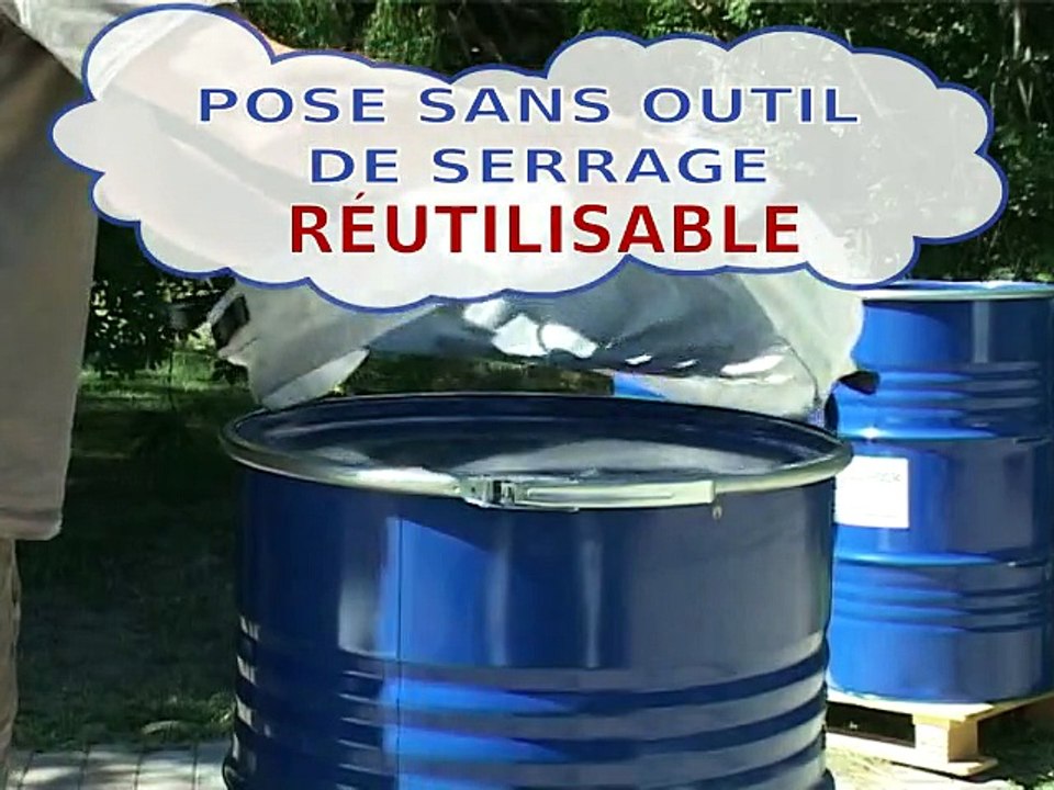 arrimage 1 fût sur palette avec Futstop de www.securitedesfuts.fr - sécurité des futs pendant le transport