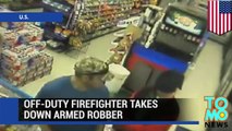 Firefighter takes down armed robber at Exxon gas station in Midlothian, Texas - TomoNews