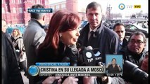 La Presidenta Cristina Kirchner arribó a Rusia en visita oficial.
