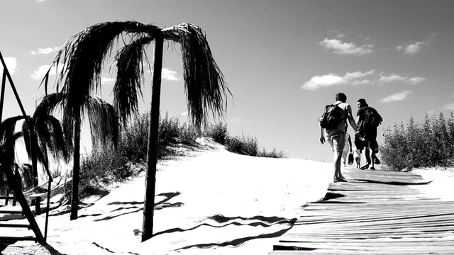 Лиепайский пляж, август. (МОНОХРОМ)