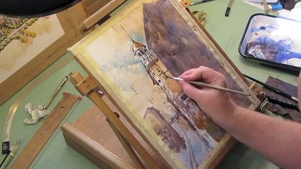 Watercolor Demo | Chattanooga Dome Building | Iain Stewart