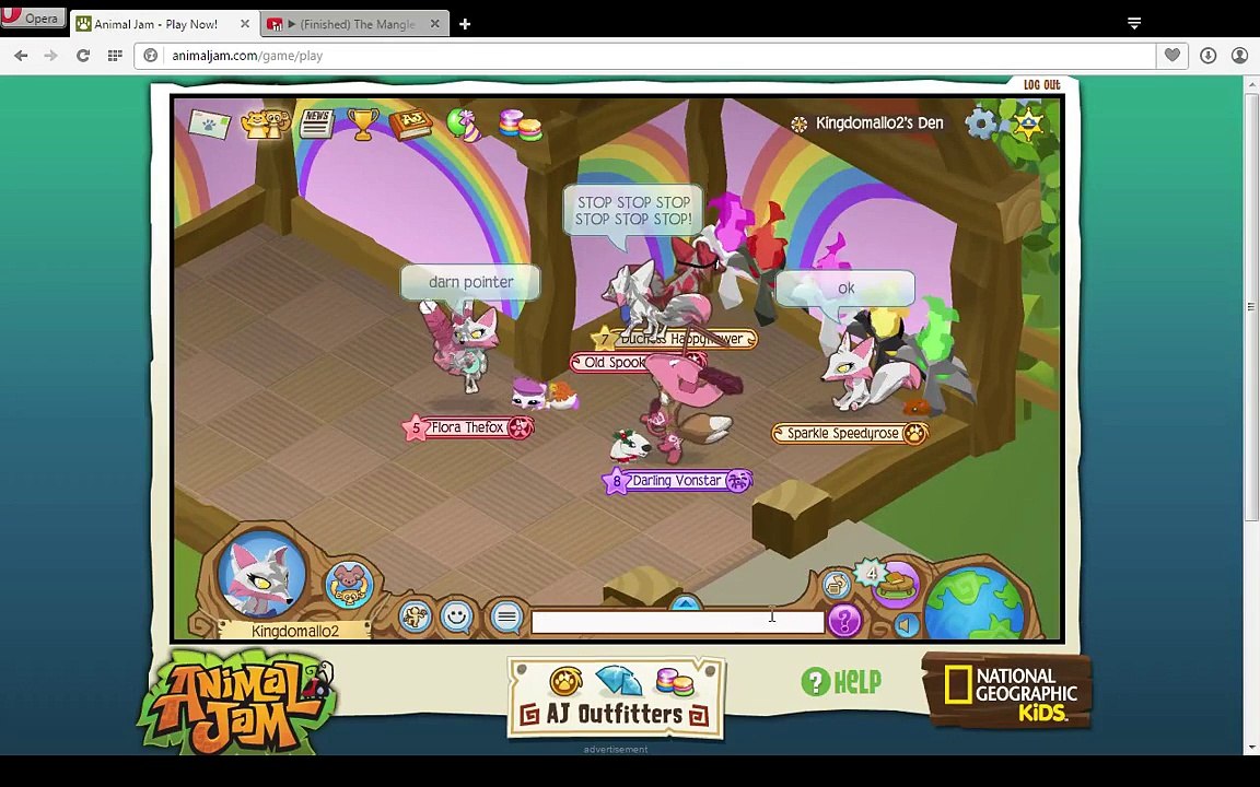 animal jam mangle song :tests before real one:
