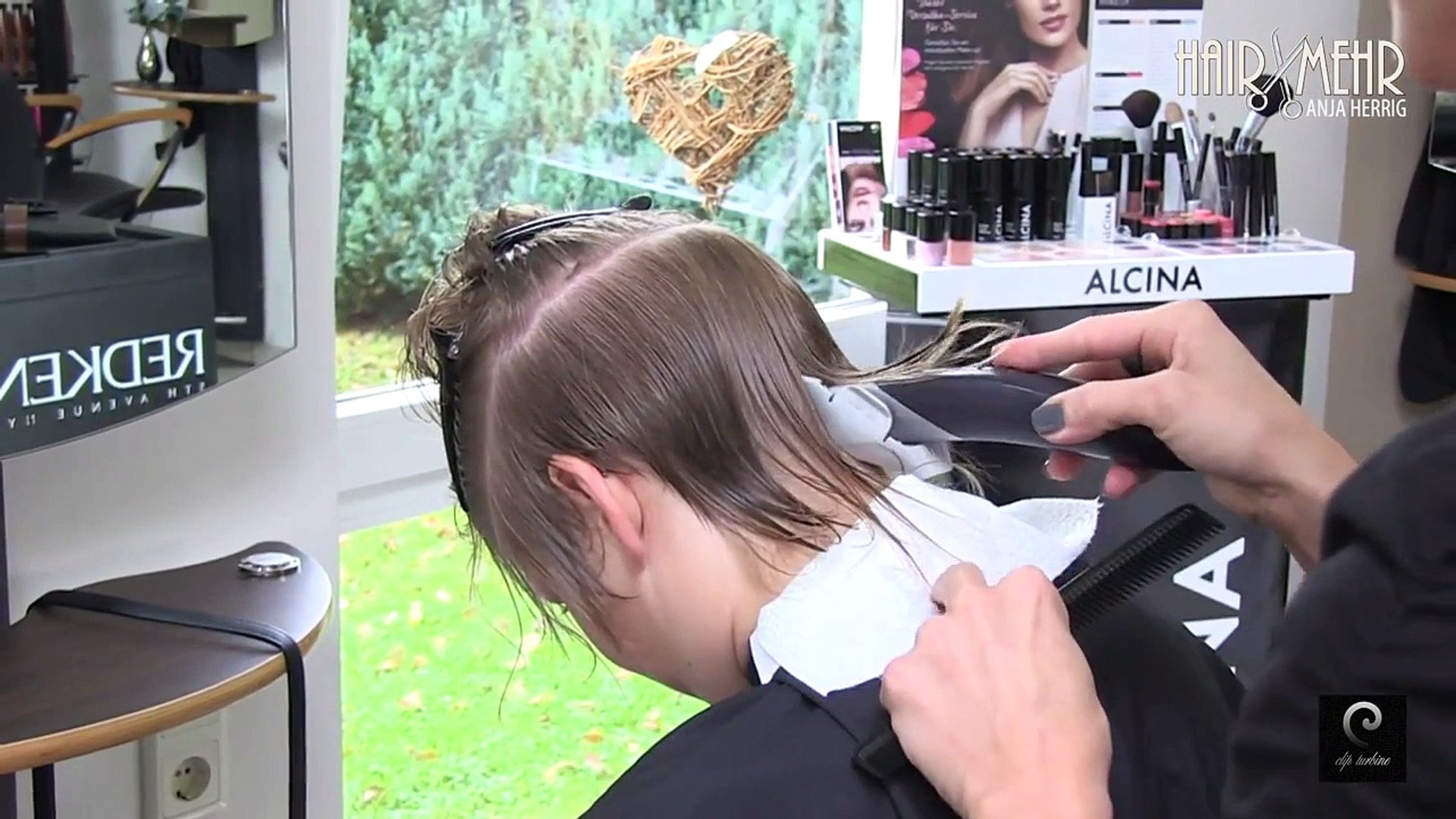 Extreme Bowl Cut Women With Shaved Nape Blond Pixie Undercut Buzzcut Haircut Short Bob