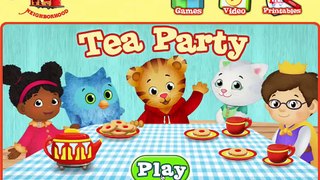Daniel Tiger's Neighborhood Tea Party Cartoon Animation PBS Kids Game Play Walkthrough