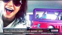Texas State student uses Barbie Jeep to get around after DWI