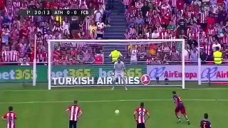 Messi miss a penalty against Athelic bilbao !