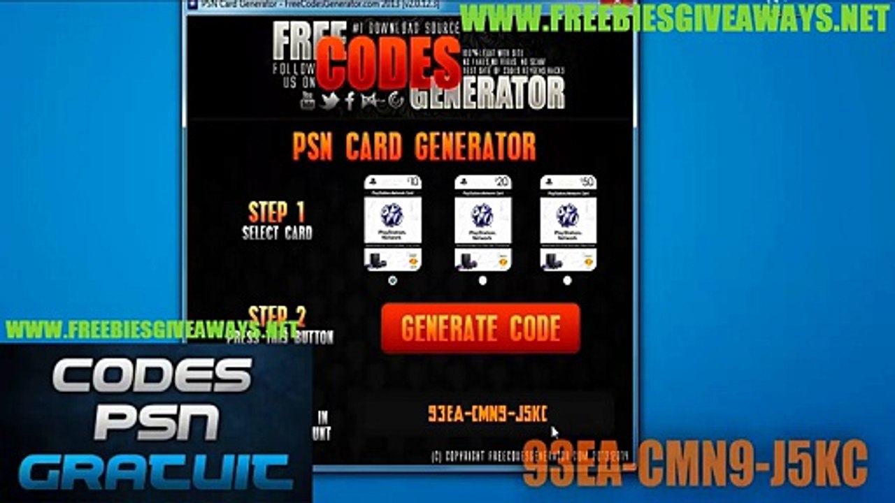 Generateur De Code Psn Gratuit 2014