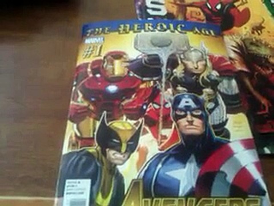 Me flipping through some of the "Heroic Age" comic's from Marvel.