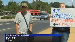 Inspired by #AllLivesMatter, East Texan stands with homeless