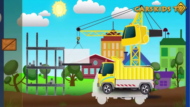 Heavy vehicles TRUCKS CRANE PUZZLES FOR KIDS Transport for kids