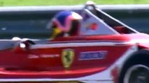 8 Maggio 2012, Jacques Villeneuve guida la Ferrari 312T4 di Gilles a Maranello (Pista di Fiorano)