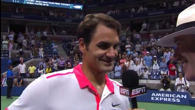 Roger Federer vs John Isner INTERVIEW US OPEN 2015