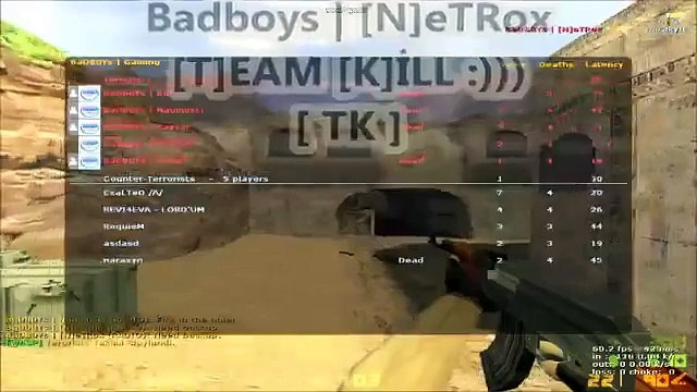 Counter Strike 1.6 Team Kill