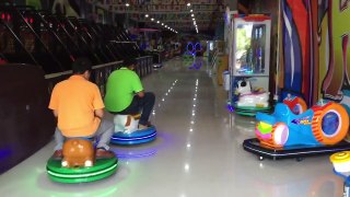buyer playing animal rides in mantong showroom fun!