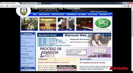 Tutorial de matricula de la universidad de Panamá