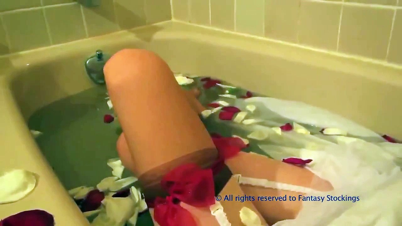 Jessica getting wet in a wedding dress part 3