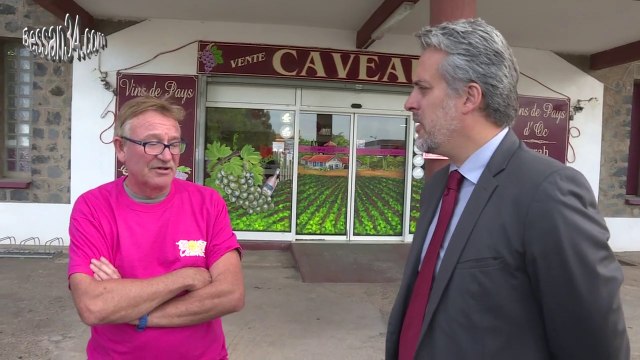 Sébastien Denaja en visite à la cave Le Rosé De Bessan