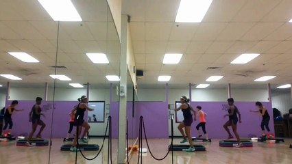 Vertical step aerobics choreography