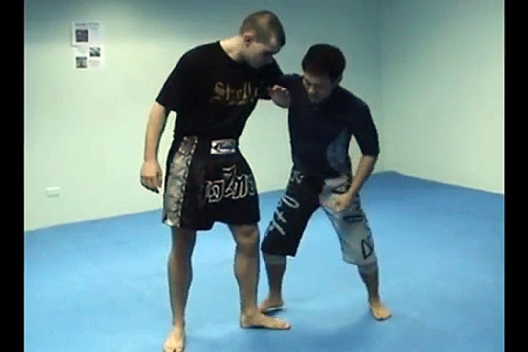 Boxer Rebellion Gym Bangkok Instructional: Underhook Clinch to Takedowns (Instructor Greg Unno)
