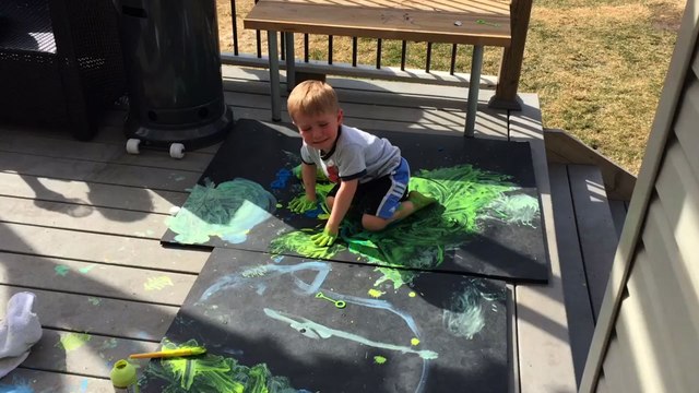 Young Jackson Pollock Keeps Slipping In Paint