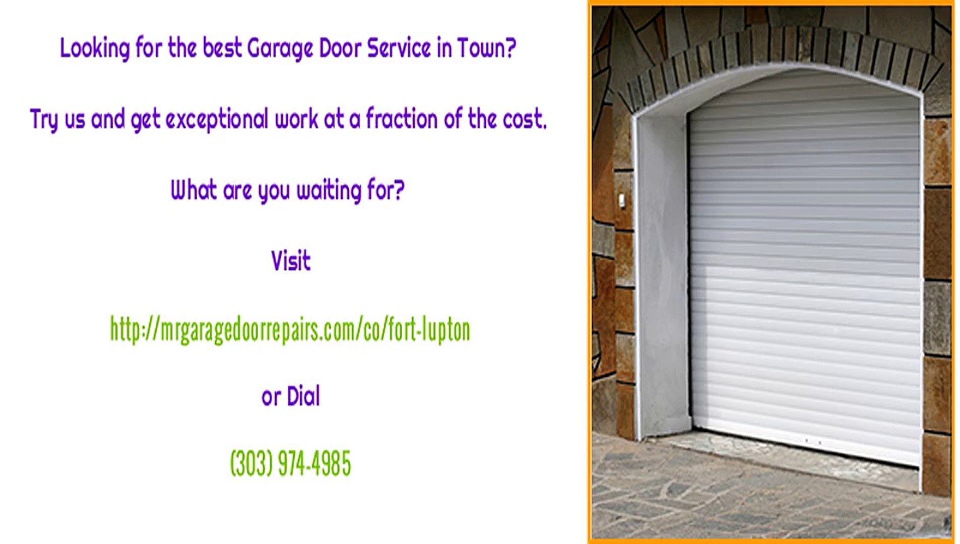 Garage Door Opener Repair Service In Fort Lupton Co Video