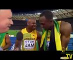 Jamaica 4 x 100m Winning Mens Relay Team Interview After Race IAAF World Championships 2009