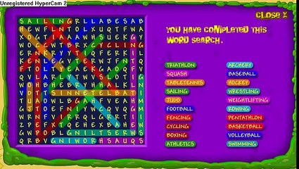 Bin Weevils "Sporting Events" Word Search Help