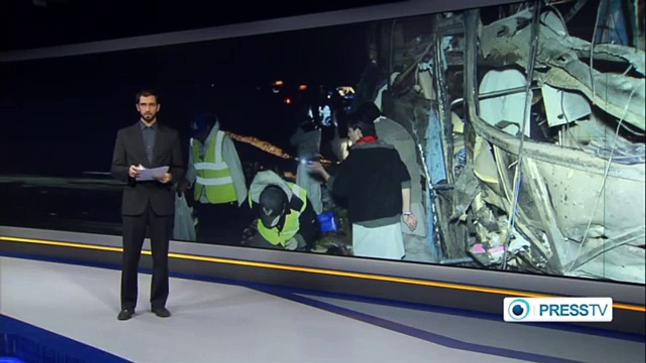 At least 22 Shia pilgrims are killed as their bus becomes target of a bomb attack