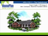 Pictures of Traditional Country House Plans - HPG-1751-1 Video Walkthrough