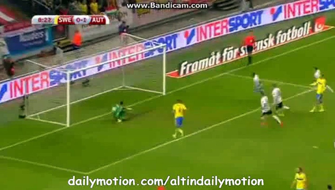 David Alaba Penalty Kick Goal - Sweden 0-1 Austria - 08.09.2015