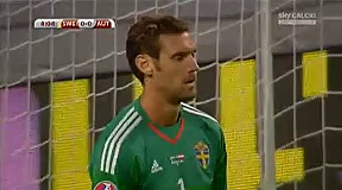 David Alaba Goal Penalty kick Sweden 0-1 Austria 08.09.2015