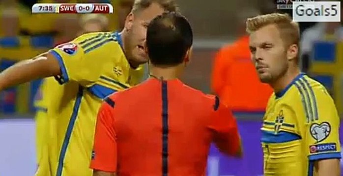 David Alaba Goal Sweden 0 - 1 Austria EURO Qualifications 8-9-2015