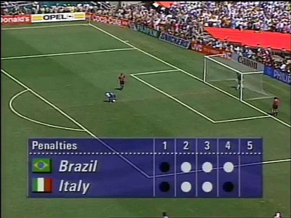 Baggio penalty miss - 1994 World Cup Final