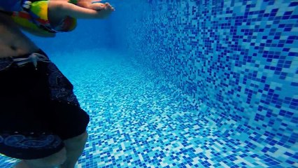 5 month old boy swimming pool