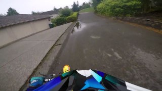 Dirt Bike Riding in puddle